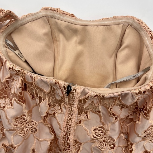 Lover + Friends "Life's a Beach" Lace Crop Top in Papaya - Size XS - Picture 10 of 12